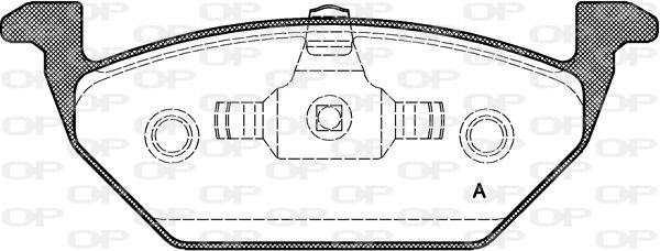 OPEN PARTS Bremžu uzliku kompl., Disku bremzes BPA0633.20